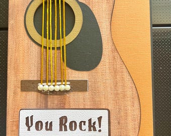 Groovy Guitar Greeting Card