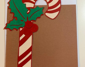 Candy Cane Cut-Out Card