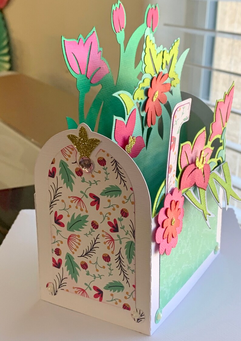 Mailbox Bouquet Pop Out Box Card | Etsy