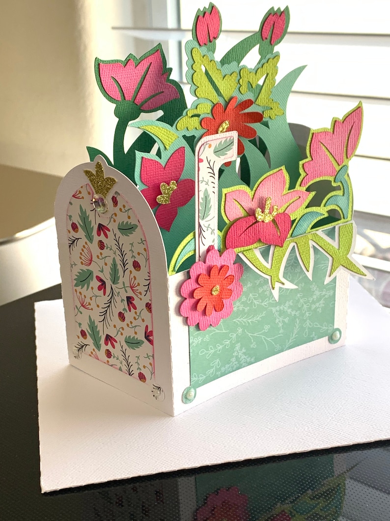 Mailbox Bouquet Pop Out Box Card | Etsy