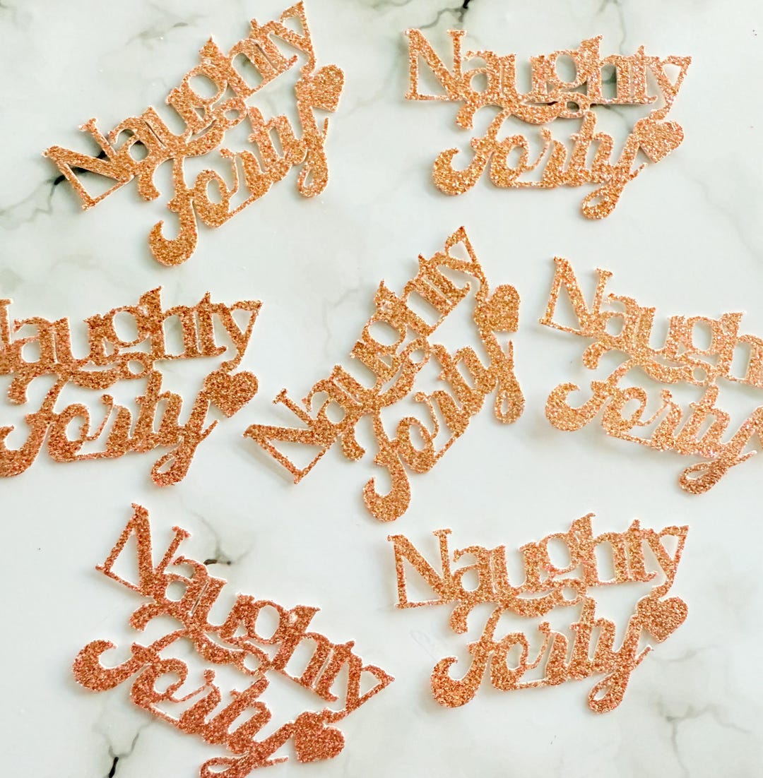 16 X Naughty Forty Confetti 40th Birthday Age 40 Rose Gold Many 16-x-naughty-forty-confetti-40th-birthday-age-40-rose-gold-many