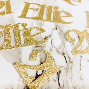 40 x Personalised Name & Age Glitter Table Confetti / Sprinkles, 21st Birthday Party, Any Number, Any Name, Gold, Many Colours afbeelding 7