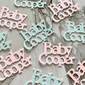 20 x Glitter Baby Shower Confetti, Baby Girl, Baby Boy, Gender Reveal, Blue, Pink