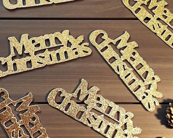 16 x Merry Christmas Glitter Tischkonfetti / Streusel, Weihnachtsdekoration, Weihnachtstisch, viele weitere Farben