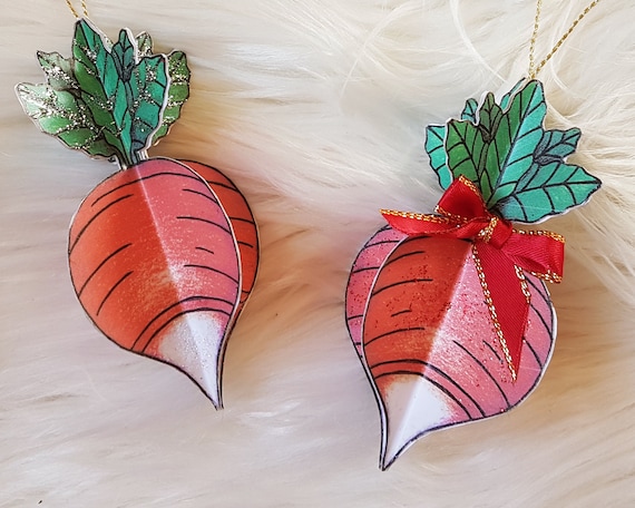 Printable Radish Paper Decoration Spring Home Decor Diy Etsy