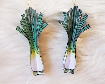 Printable Leek Ornament: DIY Spring Garden Decor (Digital Download)