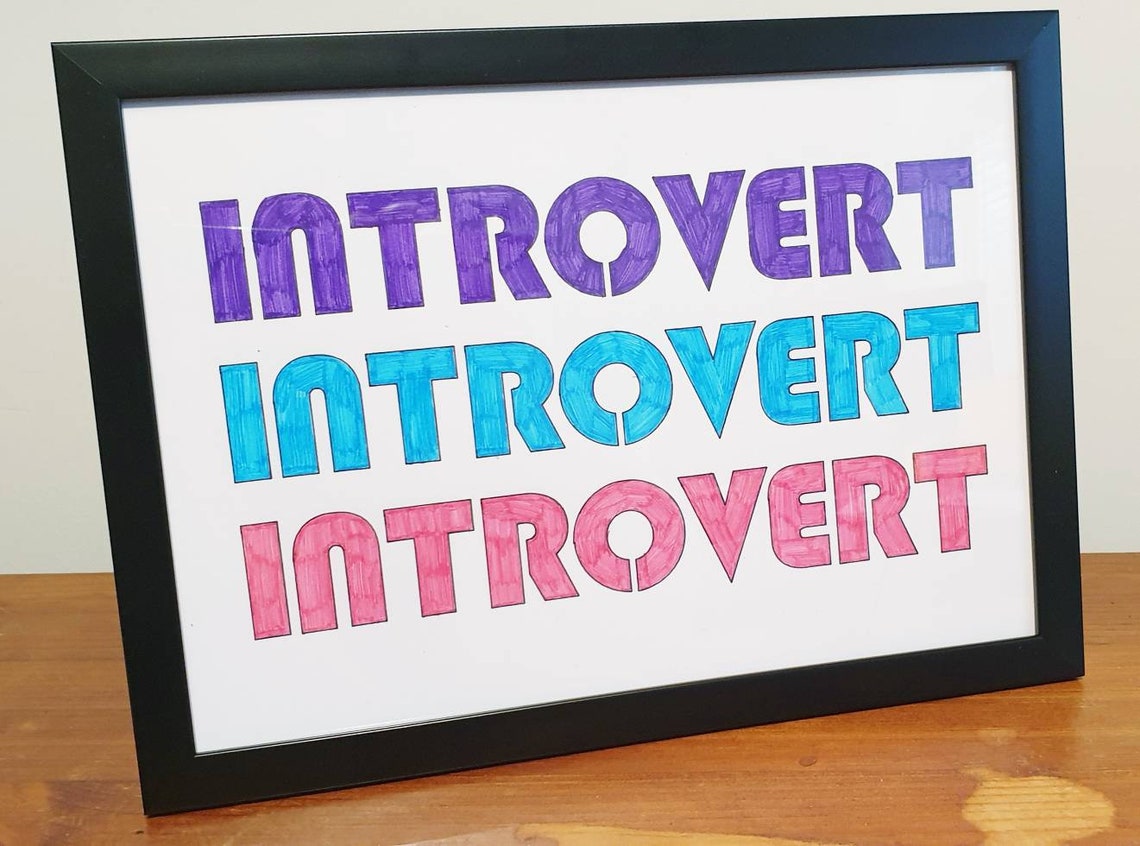 Introvert Colours Print Customisable Handmade Print | Etsy