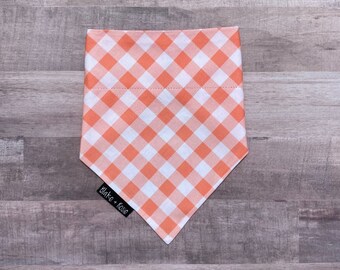 Peach Plaid Bandana