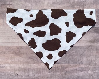 Chocolate Cow Print Bandana