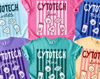 Personalized Cytotech Shirt, Cytotechnologist Tee, Comfort Colors, Cytology, Microbiologist, Lab Science, Medical Team, Custom Name Tshirt
