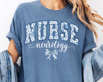 Camiseta de Enfermera Neurológica, Camiseta de Neurología, Colores Cómodos, Unidad de Cuidados Intensivos Neurológicos, Neurología, UCI Neurológica, Enfermera Registrada, Enfermera Practicante, Universidad, Neurociencia, Regalo