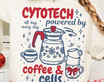 Cytotechnologist Shirt, Cytology Cells Tee, Coffee Lover Gift, Funny Medical Lab Tee, Cytotech Graphic T-Shirt, Pathologist, Comfort Colors