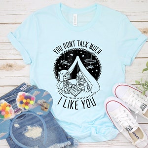 Disney - Up - Carl and Ellie - Adventure - You Don't Talk Much, I Like You - Unisex Short Sleeve Tee - T Shirt