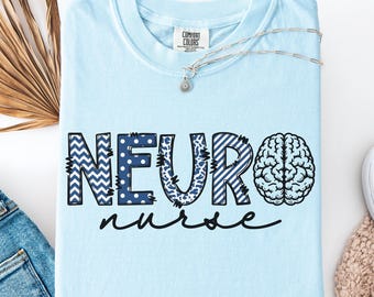 Camiseta de Enfermera Neurológica, Camiseta de Neurología, Colores Cómodos, Unidad de Cuidados Intensivos Neurológicos, Neurología, Equipo de UCI Neurológica, Enfermera Registrada, Enfermera Practicante, Cerebro, Neurociencia, Regalo