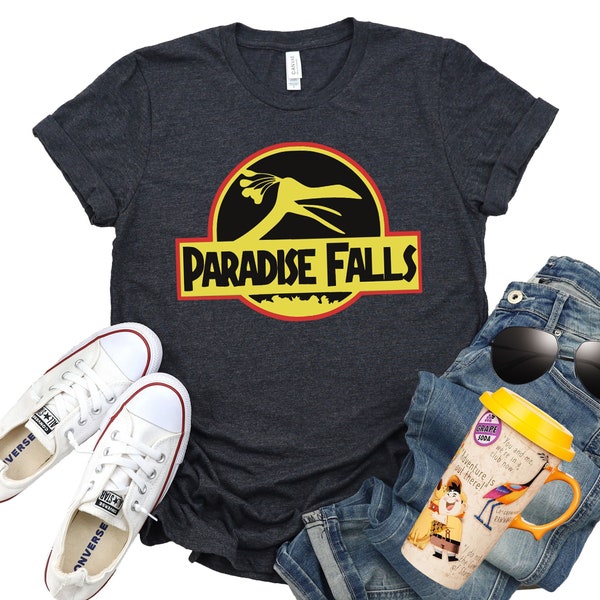 Disney Inspired - Up - Paradise Falls - Jurassic Park - Unisex Short Sleeve Tee - T Shirt