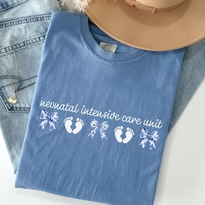 NICU Nurse Coquette Shirt, Comfort Colors®, Bow, Neonatal Intensive Care Unit, Doctor, Crew, Nurse Life, Graduation, Gift for NICU Nurse
