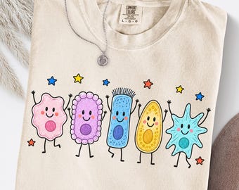 Cytotechnologist Shirt, Cytology Cell Icons Graphic Tee, Epidemiologist, Microbiologist, Comfort Colors, Lab Science Tshirt, Medical Team