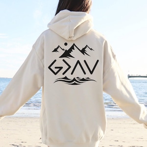 God Is Greater Than The Highs And Lows Hoodie, Christian Hooded Sweatshirt, Vintage, Faith Apparel, Religious Merch, Bible Verse, Gift