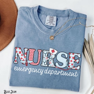 Emergency Department Nurse Shirt, Cute ER Tee, Comfort Colors®, Stethoscope T-Shirt, RN, LPN, Nursing, Graduation, Nurse Appreciation Gift