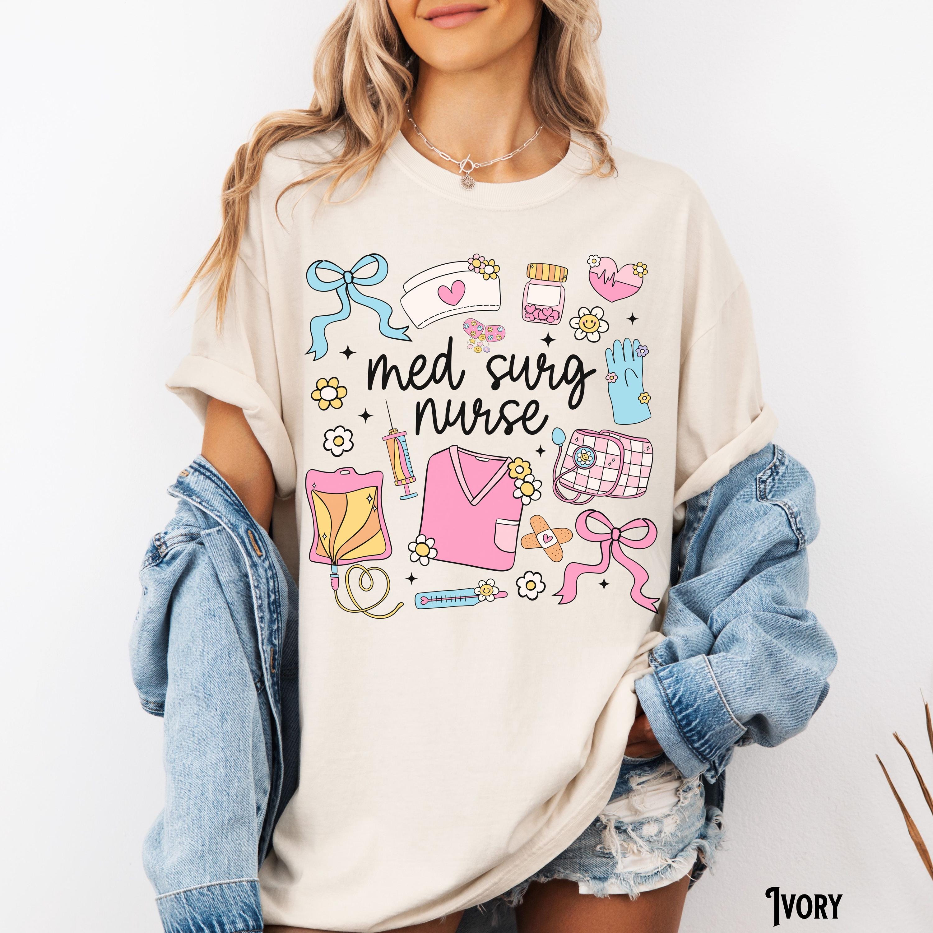 milkboy NURSE TEE ビッグTシャツ DRUGS fr2 看護師 Med Surg Nurse Shirt, Medical Surgical Tee, Comfort Colors, Med