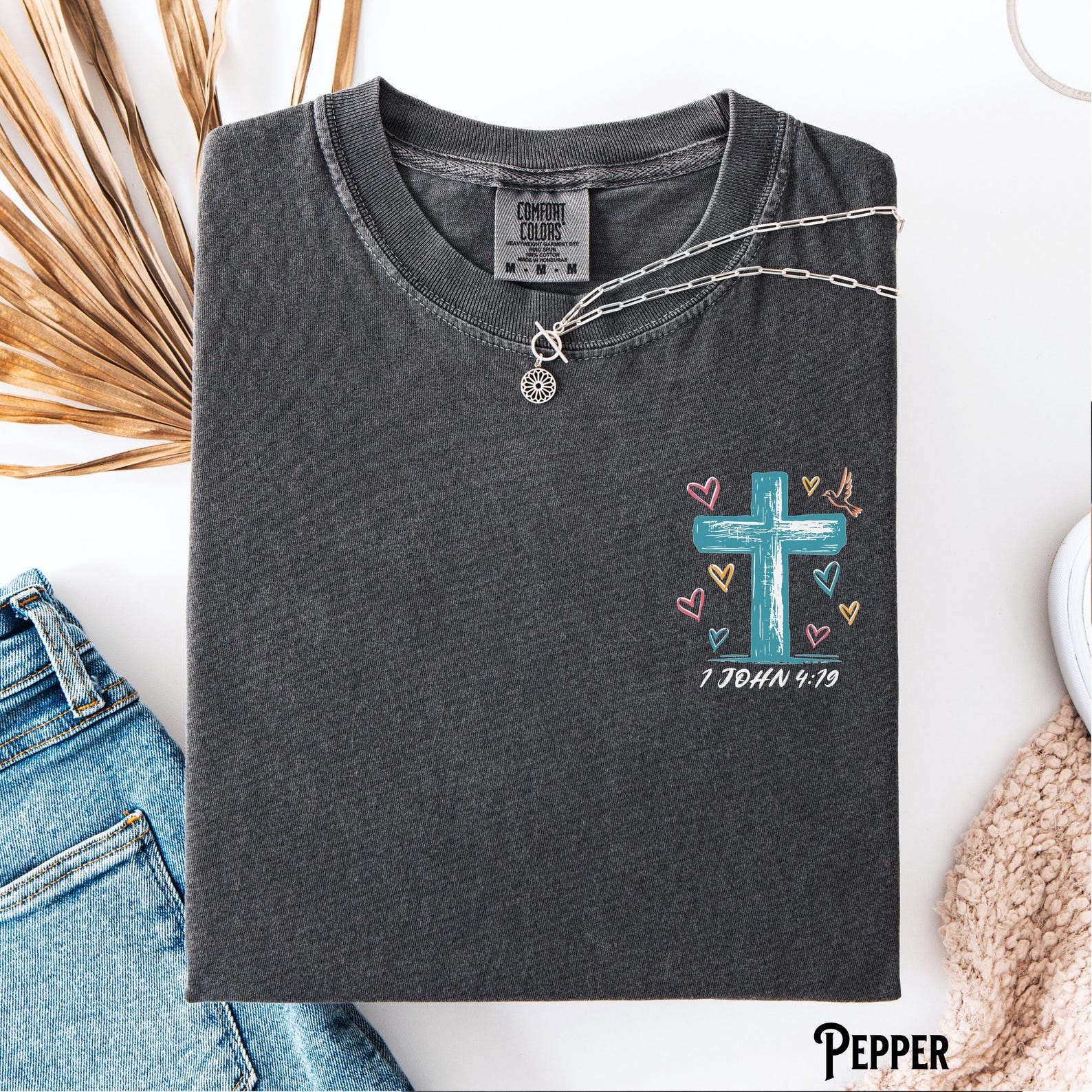 Comfort Colors 'jesus Loves You' T-shirt: Christian Scripture Design ...