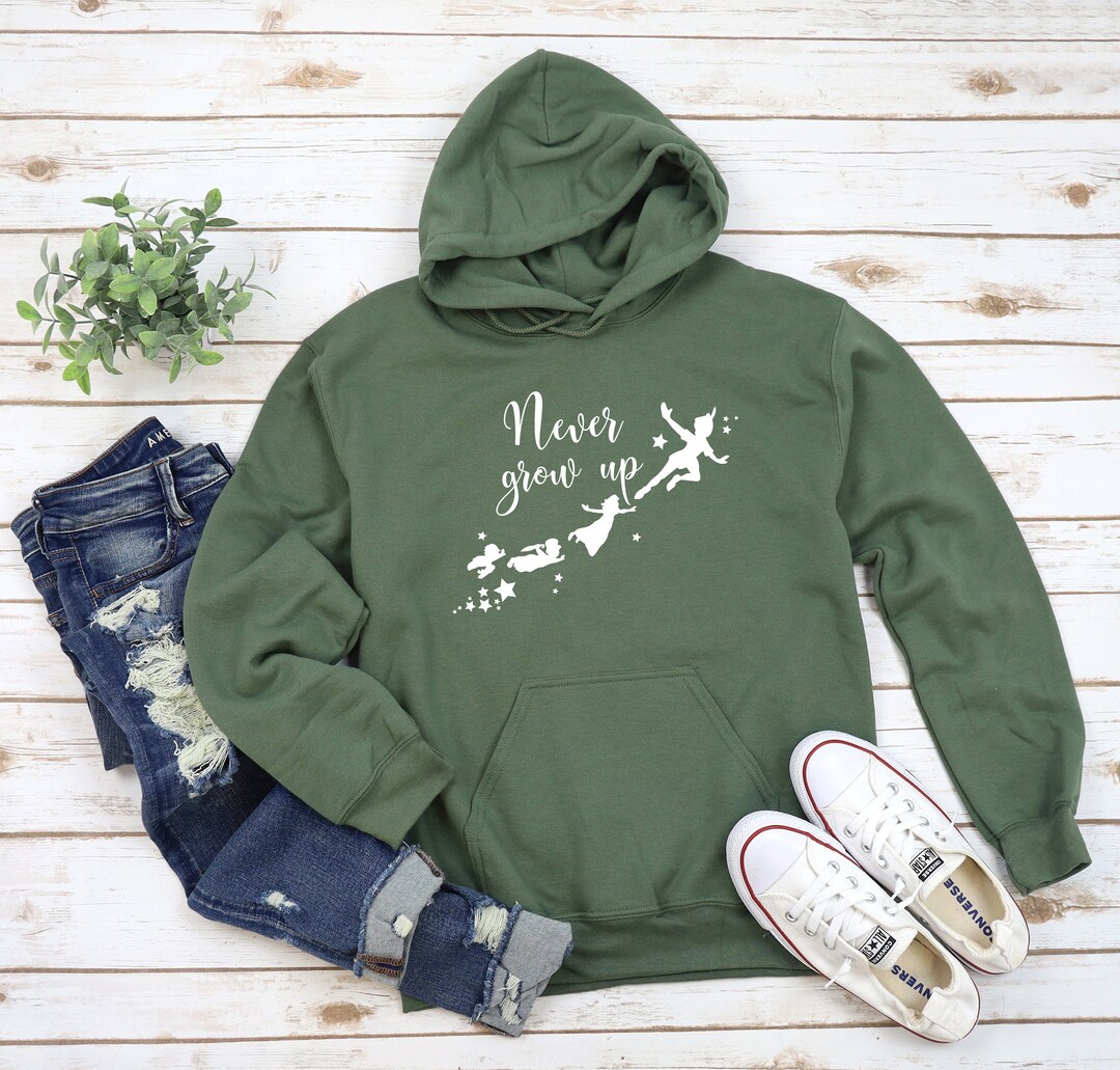 Buy Disney Inspired Never Grow up Unisex Hooded Sweatshirt Peter