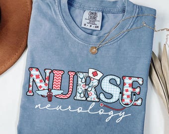 Camiseta de Enfermera Neurológica, Camiseta de Neurología, Colores Cómodos, Unidad de Cuidados Intensivos Neurológicos, Neurología, Personal de UCI Neurológica, Enfermera Registrada, Enfermera Practicante, Cerebro, Neurociencia, Regalo