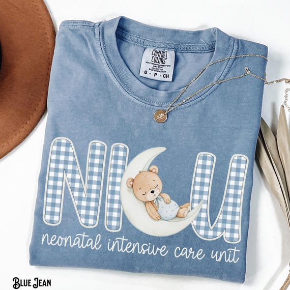 NICU Nurse Shirt, Comfort Colors, Neonatal Intensive Care Unit Tee, RN, Doctor, Crew, Teddy Bear, Gingham, Neonatal ICU, Appreciation, Gift