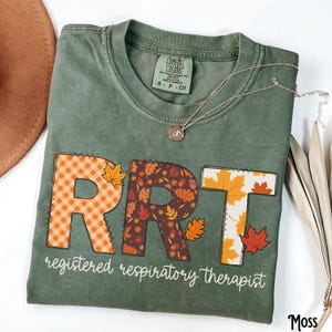 Registered Respiratory Therapist Fall Shirt, Comfort Colors, Respiratory Therapy, RRT Tee, RT Tshirt, Pulmonology, Autumn, Gingham, Gift