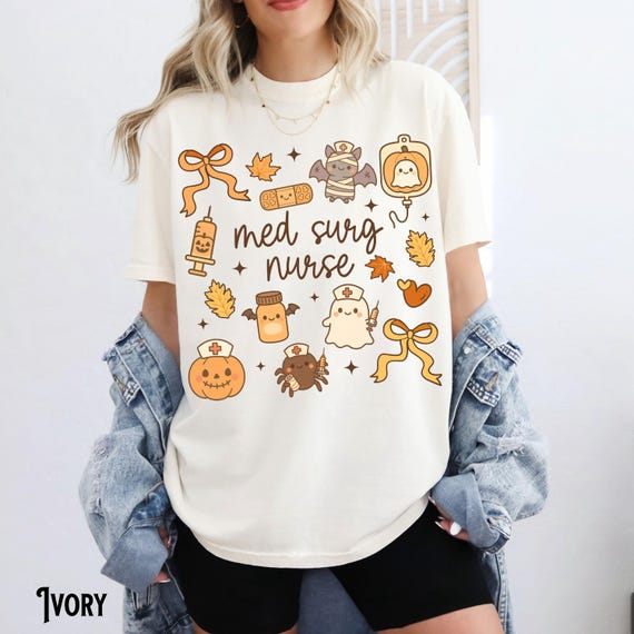 Med Surg Nurse Halloween Shirt, Medical Surgical Tee, Coquette Med
