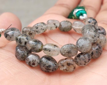Stunning Natural Black Rutile Oval Beads Real Genuine Rutile Gemstone Smooth Beads 8/'/' Inch Strand