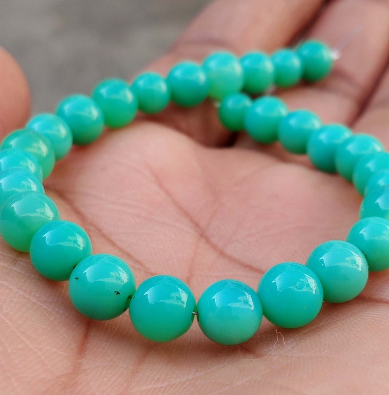Chrysoprase Beads 56 Cts 7/'/' Inch Strand Natural Gemstone Beads Semi Precious Beads Chrysoprase Beads Smooth Beads Jewelry Beads