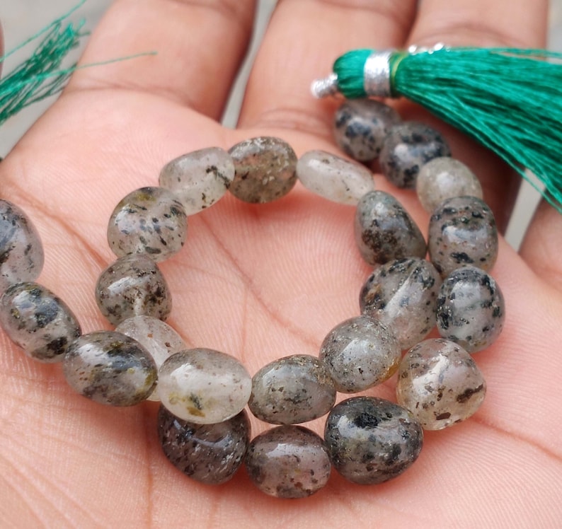Stunning Natural Black Rutile Oval Beads Real Genuine Rutile Gemstone Smooth Beads 8/'/' Inch Strand