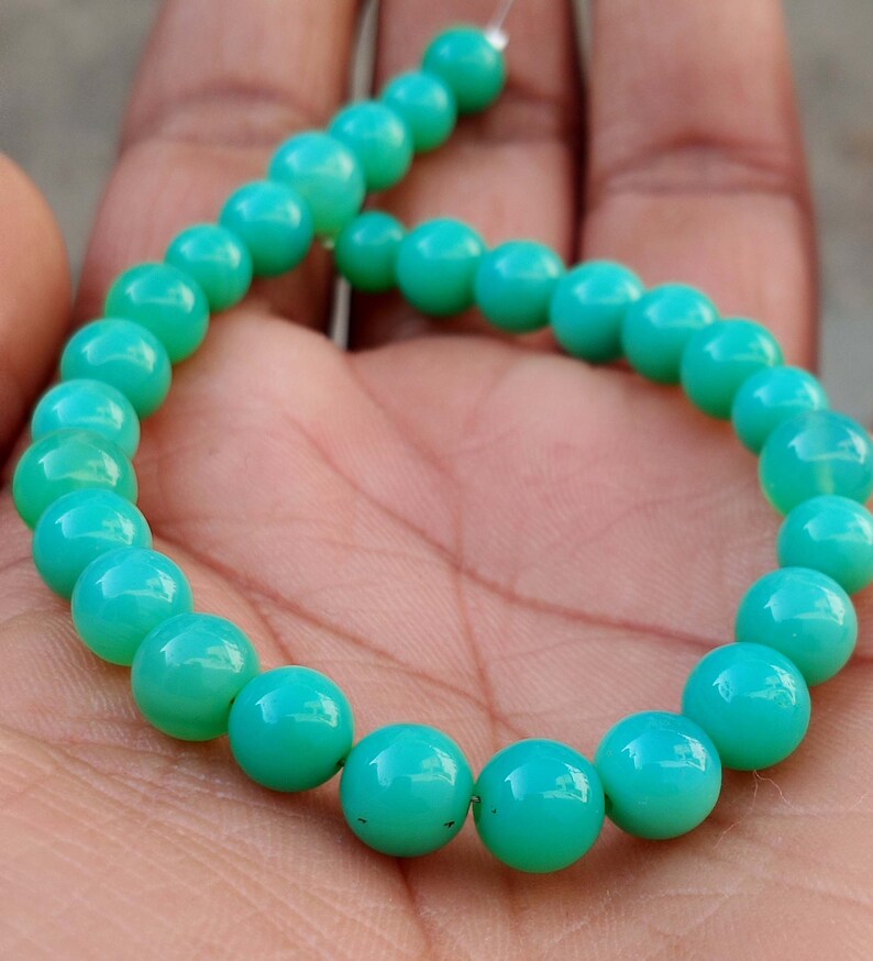 Chrysoprase Beads 56 Cts 7/'/' Inch Strand Natural Gemstone Beads Semi Precious Beads Chrysoprase Beads Smooth Beads Jewelry Beads