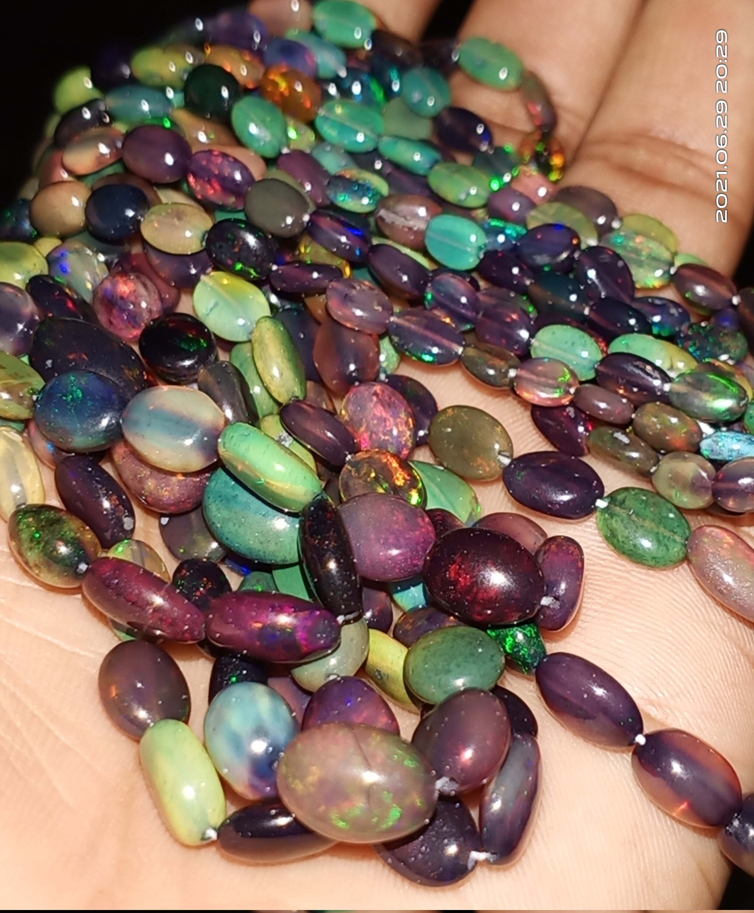 Ethiopian Opal Beads Natural Opal Beads 9mm 6mm Oval Opal Etsy