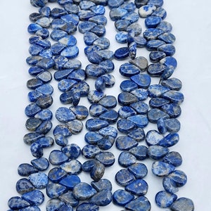 Blue Lapis Lazuli, Teardrop Smooth, 8 inch Top Drilled Beads, Strands For Jewelry Making, Lapis lazuli Beads, Strand For ,Anti Depression