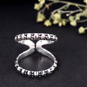 Handmade Textured Brass Ring - Arthritis Splint, Knuckle Thumb Ring for Women