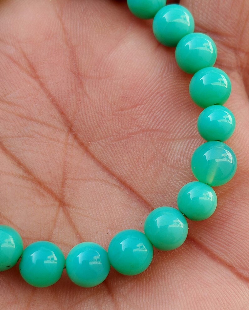 Chrysoprase Beads 56 Cts 7/'/' Inch Strand Natural Gemstone Beads Semi Precious Beads Chrysoprase Beads Smooth Beads Jewelry Beads
