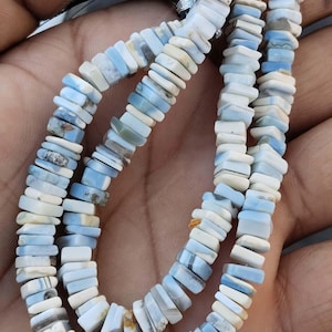 Amazing Blue Opal Square Shape Gemstone Beads | 6.5-Inch Strand of 6mm Natural Opal Beads for Jewelry Making & Handmade Jewelry Supply