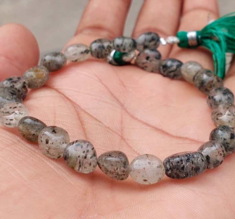 Stunning Natural Black Rutile Oval Beads Real Genuine Rutile Gemstone Smooth Beads 8/'/' Inch Strand