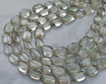 Handmade Crystal Quartz Nugget Bead Strand: Smooth White Gemstone for Jewelry Making