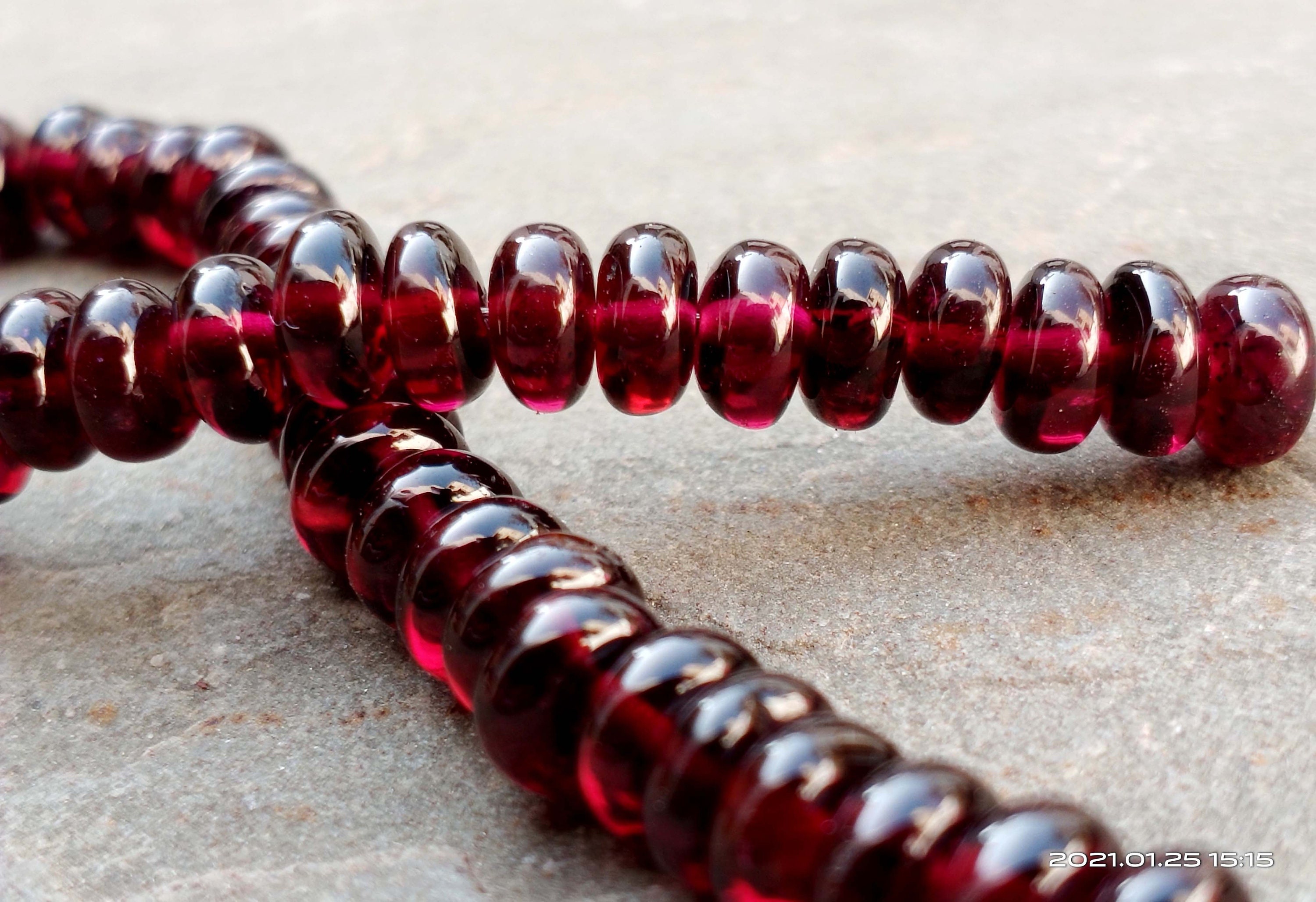 6 MM Strand Beads Rhodolite Beads 6 Inches Etsy