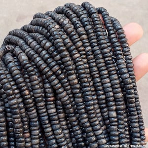 Pietra preziosa opale blu di qualità A+++, perline lisce a filo intero da 7 pollici Gemme semipreziose di opale peruviano blu