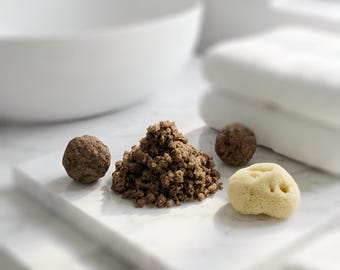 Natural Face Soap :  African Black Soap Crumbles | Gentle Facial Wash | Vegan Skincare