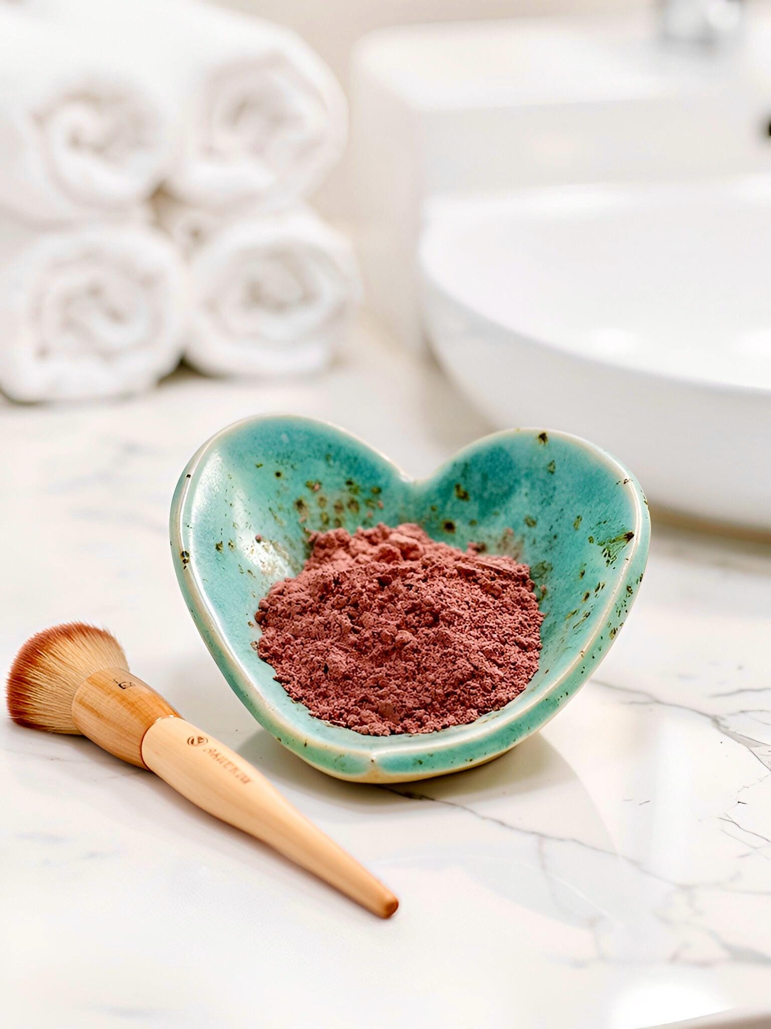 Natural Clay Face Mask: Spa Facial Gift Set Gentle Face Mask With Aloe Pore Cleanser Nurse Made Rosy Earth Facial Clay