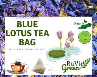 Organic Blue Lotus Tea Bag Nymphaea caerulea Whole Flowers teabag Lucid Dreaming Tea