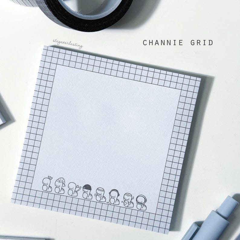 Sticky Note Pads Channie Grid