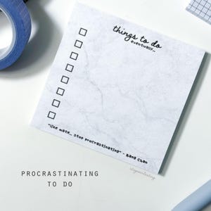 Sticky Note Pads Procrastinating ToDo
