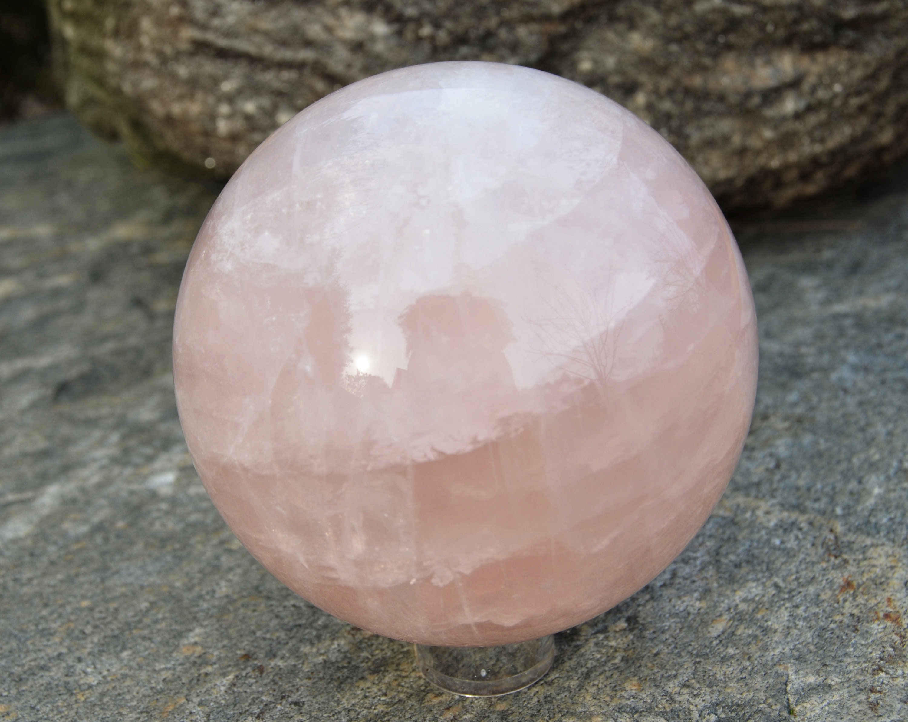 75mm rose quartz sphere 75mm rose quartz sphere