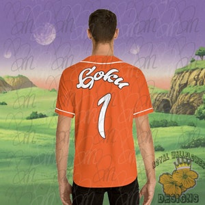 Goku Baseball Shirt - Moisture Wicking Men&#39;s Baseball Jersey (AOP) Dragon Ball Inspired